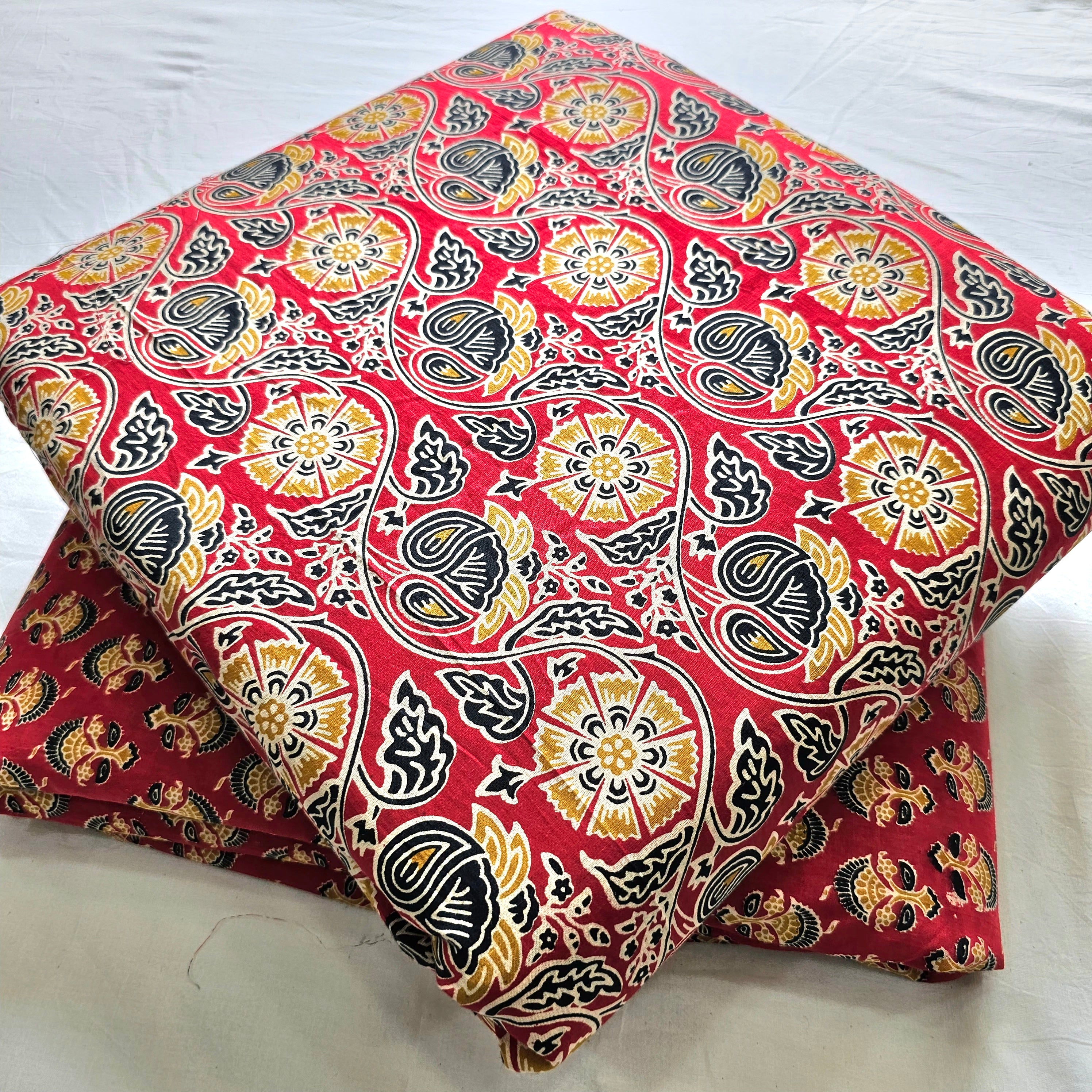 Traditional Sanganeri  Printed Cotton Suit Top And Bottom Set EATB26