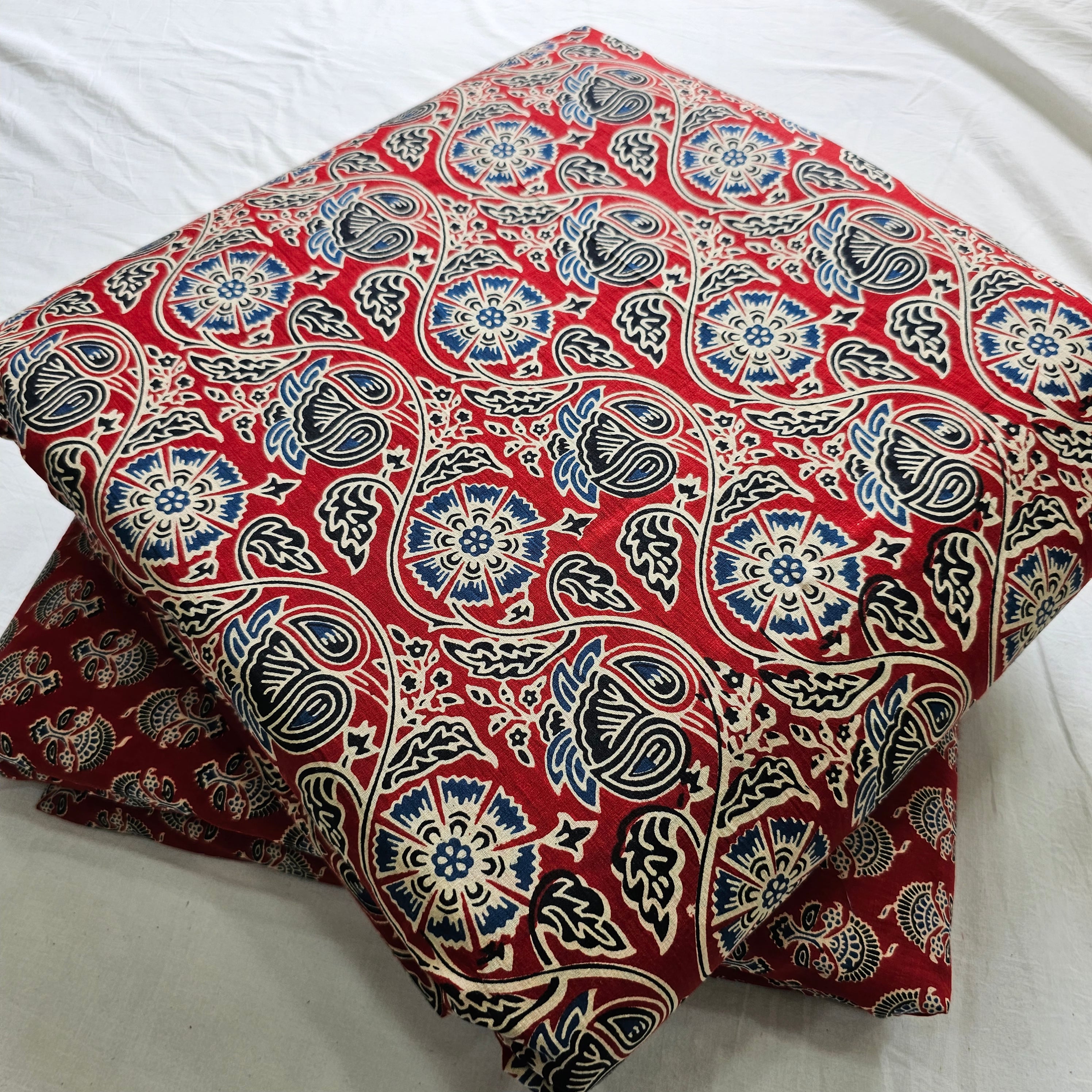 Traditional Sanganeri  Printed Cotton Suit Top And Bottom Set EATB36
