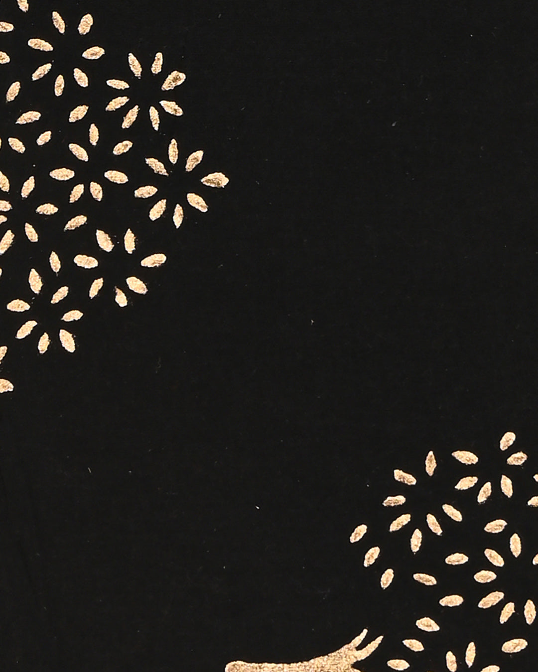 Exclusive Black With Golden Print Cotton Suit With Kota Dupatta (EACOTKO42)