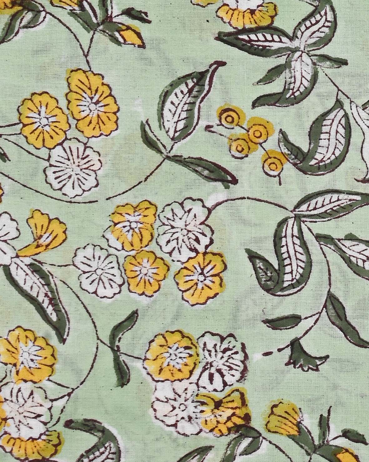 Elegant Sanganeri Printed Cotton Suit Top And Bottom Set (EATB49)